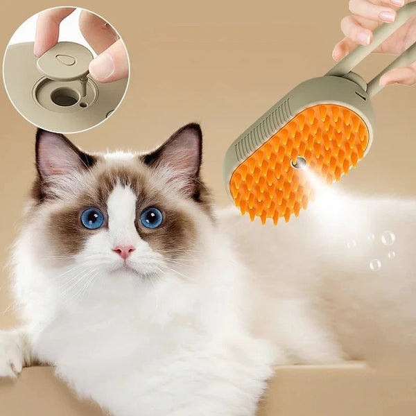 The PurrfectSteam™ Pet Brush